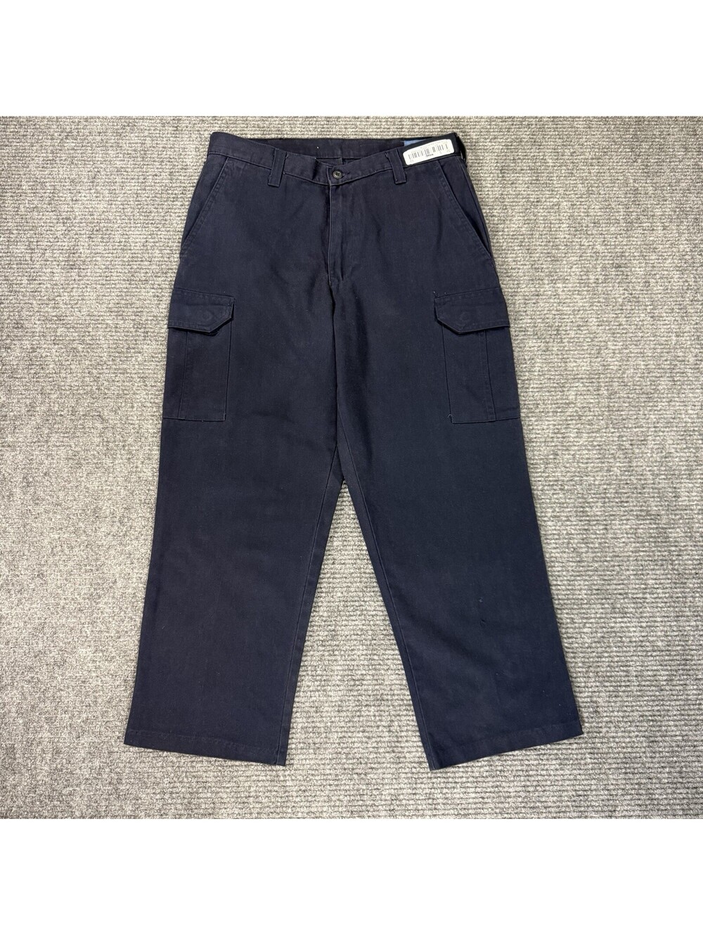 Men's Navy Cintas Comfort Flex Cargo Work Uniform Pants Size 32x27